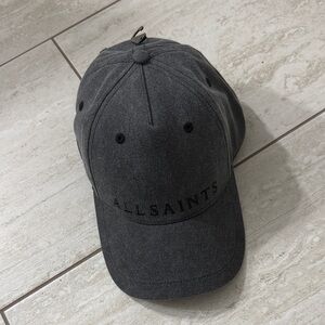 All Saints Dark Charcoal Baseball Cap with Subtle Logo
In black ..new..men’s